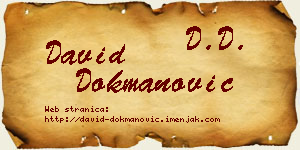 David Dokmanović vizit kartica